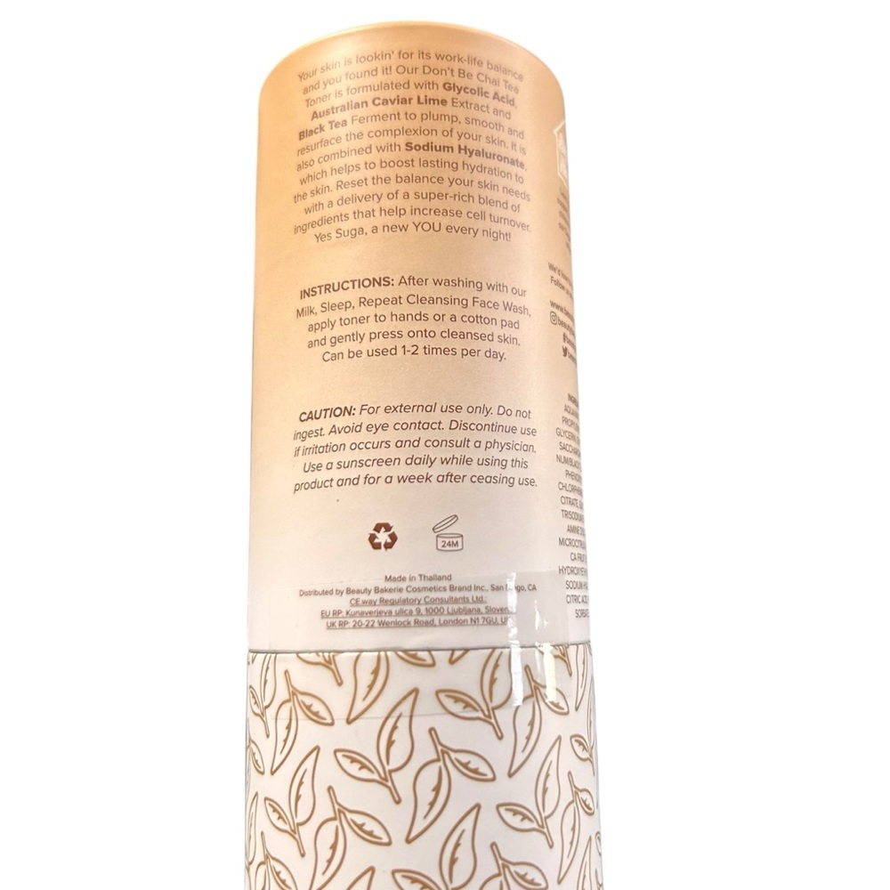 Beauty Bakerie Tea Toner Anti-Aging Glycolic Acid Caviar Lime Extract NEW PC - Picture 12 of 14